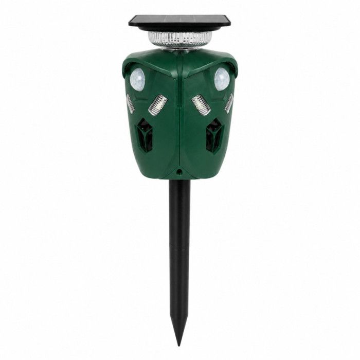 Répulsif Ultrasons et Flash 360° Solaire – Effaroucheur d’Animaux Détecteur de Mouvement, Portée 8M, Rechargeable USB, IP44