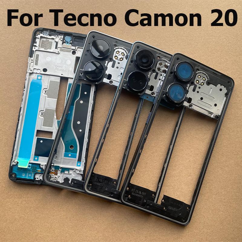 Средняя рамка для Tecno Camon 20 Передняя задняя рамка Корпус Передняя рамка лицевой панели Поддержка ЖК-дисплея