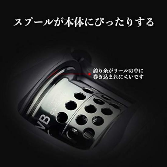 VISPREA Reel Bait Reel Sea Fishing Left Handle Right Handle Left Hand Right Hand Maximum Drag Force Gear Ratio Lightweight Long Throw Metal Spool N48