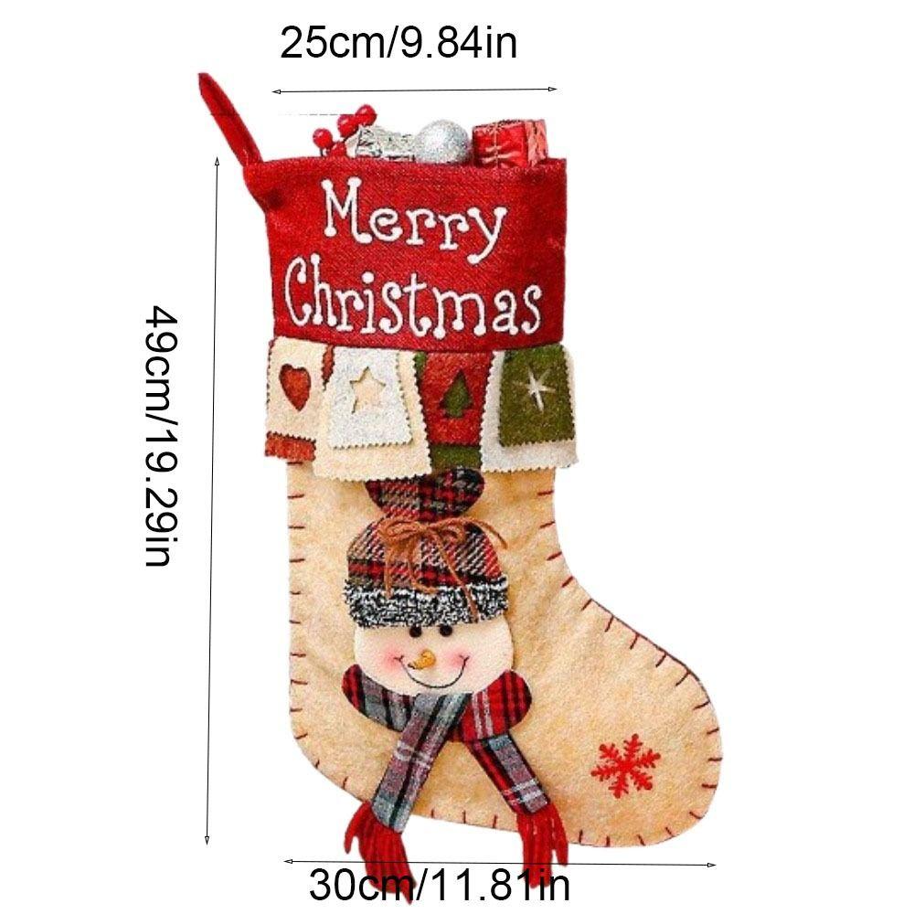 Three-dimensional Christmas Sock Hanging Candy Bag Kawaii Christmas Stocking Home Party