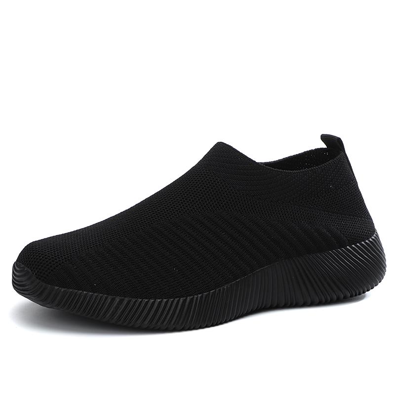 Women Vulcanized Shoes Breathable High Quality Women Sneakers Slip On Flats Shoes Women Loafers Plus Size 42 Walking Flat