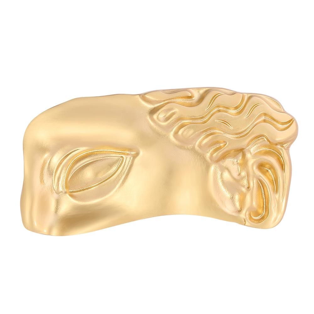 Half-Face Brooch Metal Badge Costume Accessory