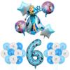 26pcs/1set Frozen Elsa Princess Foil Balloon Set Number 3 4 5 6 Years Old Girl Party Decor Baby Shower Backdrop Party Supplies