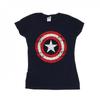 Womens/Ladies Avengers Captain America Scratched Shield Cotton T-Shirt