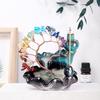 Waterfall Incense Burner Faux Crystal Stone Lucky Tree Resin Ornament Handicraft Incense Cone Holder for Room Home Zen Decoration Meditation
