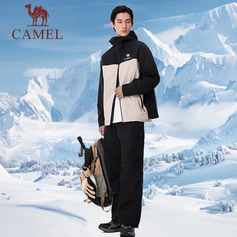 CAMEL Men's Fall/Winter Outdoor Windproof Hard Shell Single Layer Jacket
