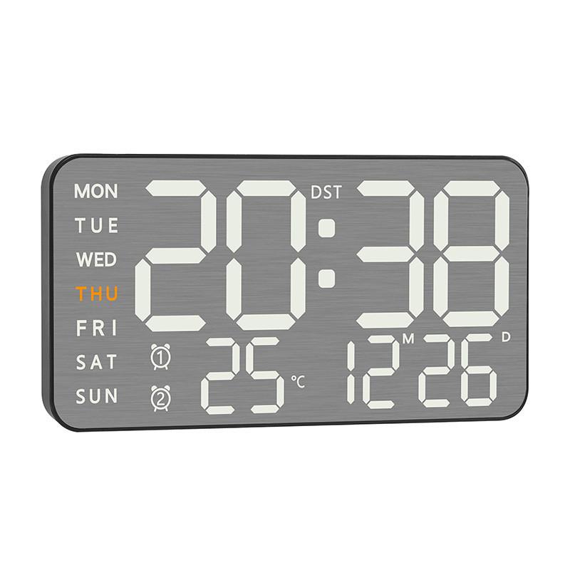 Modern Digital Led Wall Clock With Calendar Alarm Timer For Living Room Decor
