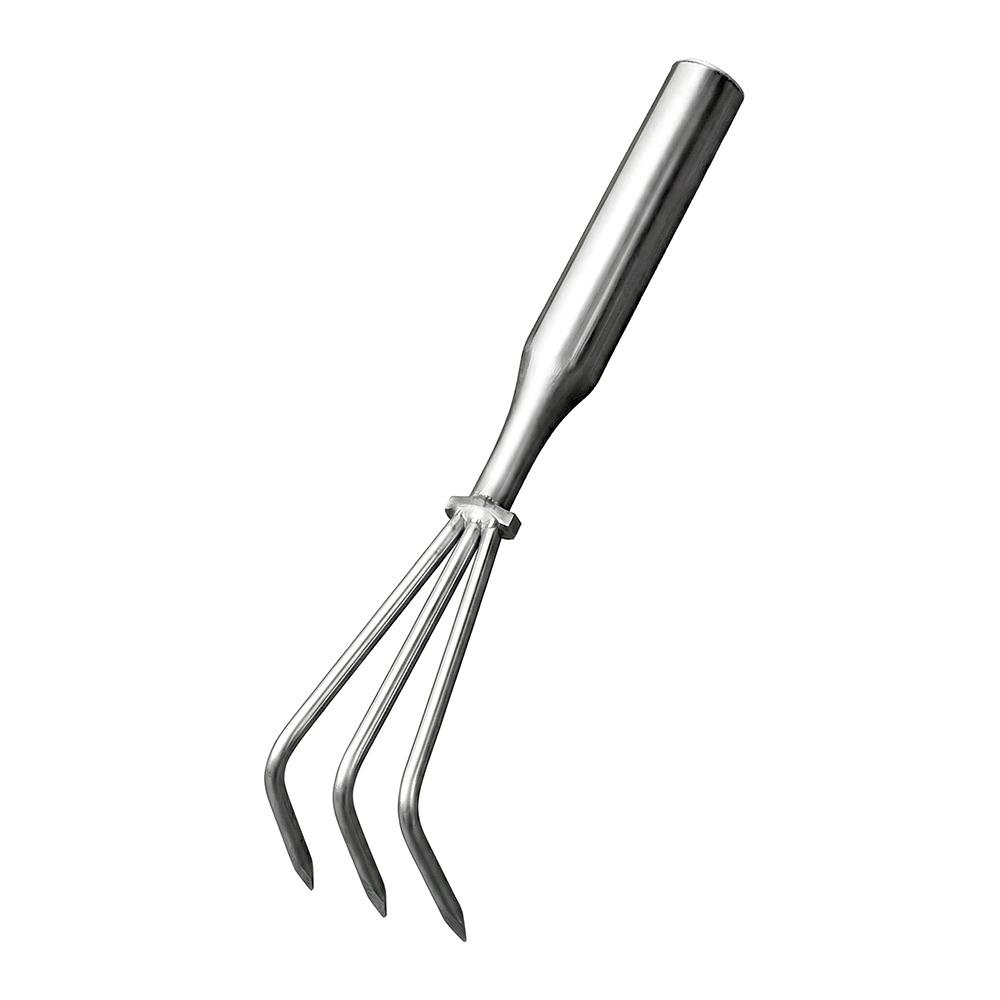 Stainless Steel Garden Hand Rake Manual Weeding Removal Puller Small Leaf Rakes Garden Yard