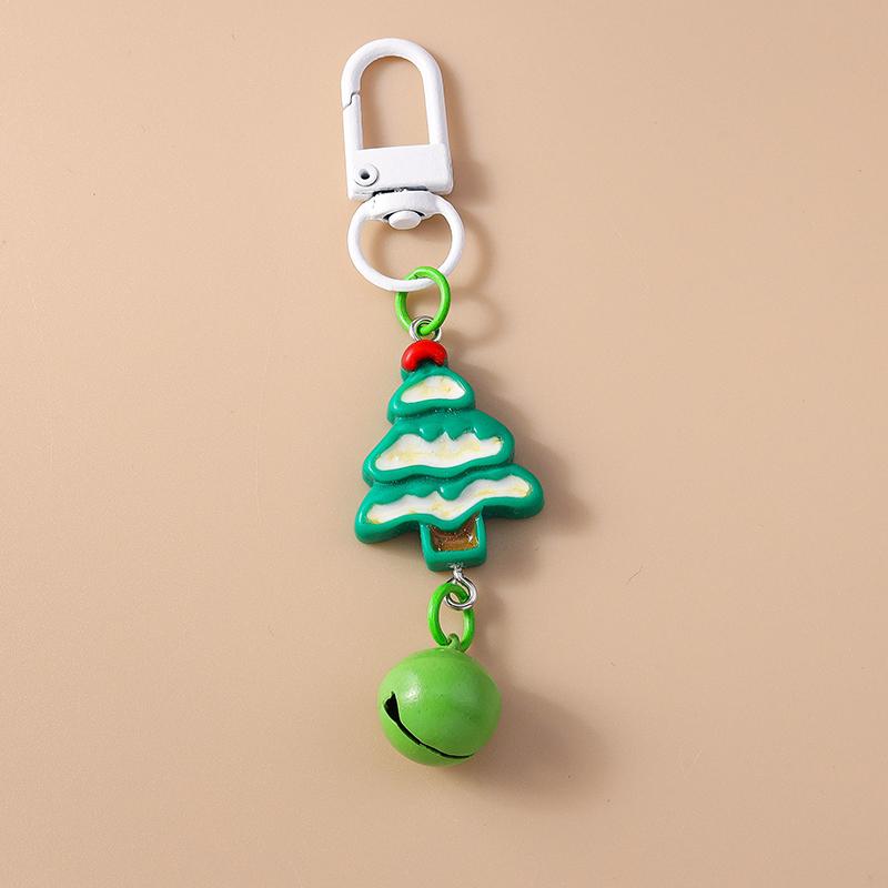Cute Christmas Santa Clause Keychain Gingerbread Man Key Ring Pendant for Women Girls Handbag Decor DIY X'MAS Jewelry Gifts