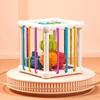 Baby Shape Sorting Toys Children Montessori Educational Toys Colorful Sensory Cube Toys with Elastic Bands for Fine Motor Skills