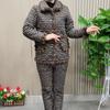 Winter Plus Velvet Thick Cotton-padded Jacket and Trousers Pajamas Suit Women's Warm Padded Jacket Two-piece Cotton-padded Jacket