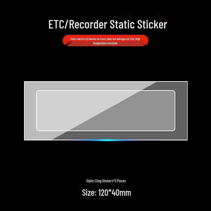 Transparent Static Cling Sticker for Dashcam, Insurance, and Vehicle Inspection Mark
