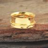 Meditation Spinner Ring 100% 925 Sterling Silver Handmade Jewelry Yellow Gold Plated