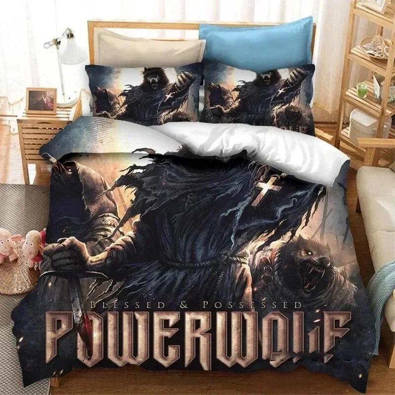 3D Принт Powerwolf Группа Напечатанный Постельный Набор Пододеяльник Наволочка Постельный Комплект Постельное Белье Простыня Одеяло Чехол Полный Квинсайз Кингсайз