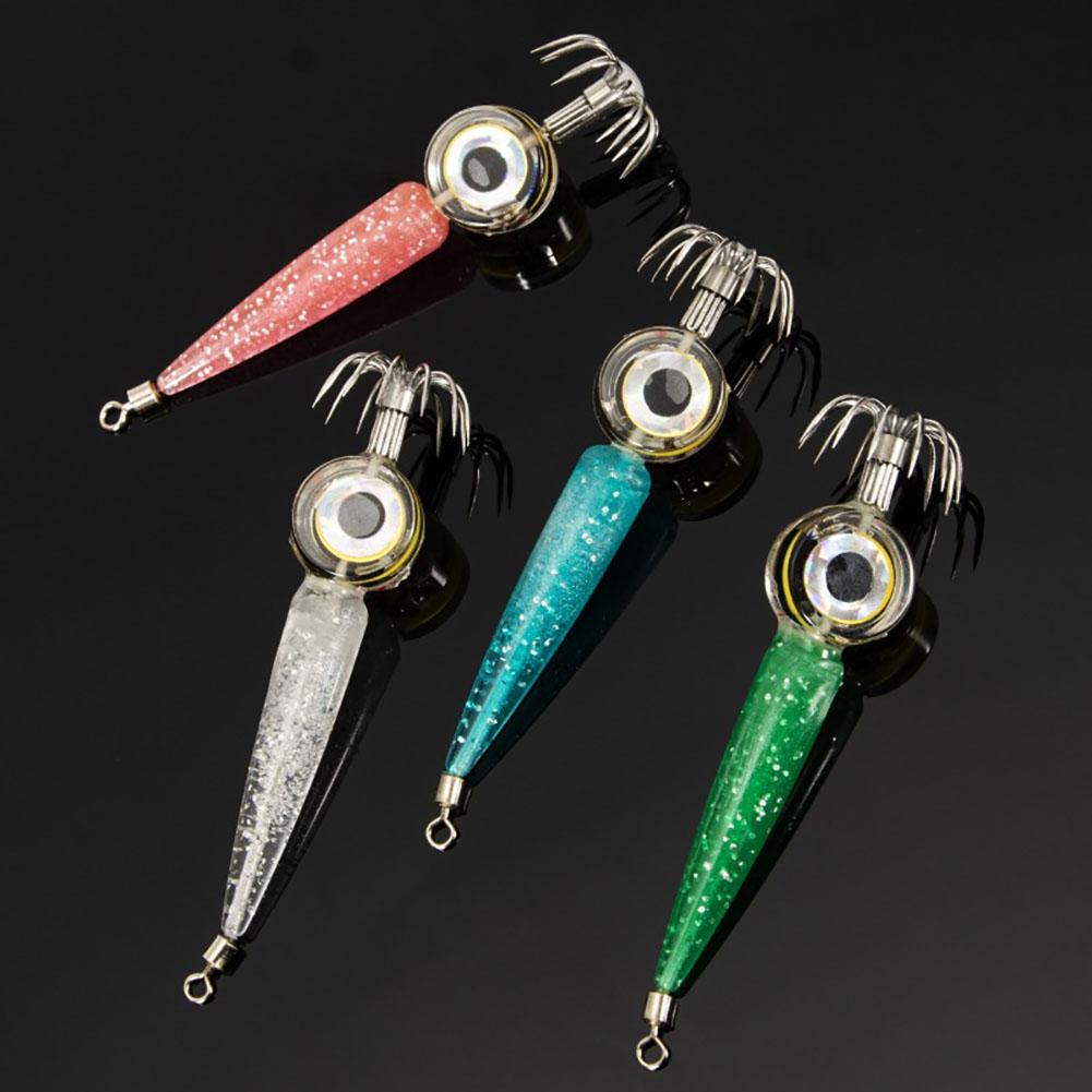 75mm Colorful Led Fish Light With Hook High Carbon Steel Underwater Fishing Squid Lamp Fish Tackle Equipment
