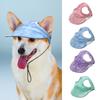 Пляжная шляпа для собак, защита от солнца, бейсболка для домашних животных с отверстиями для ушей, холщовый козырек для собак