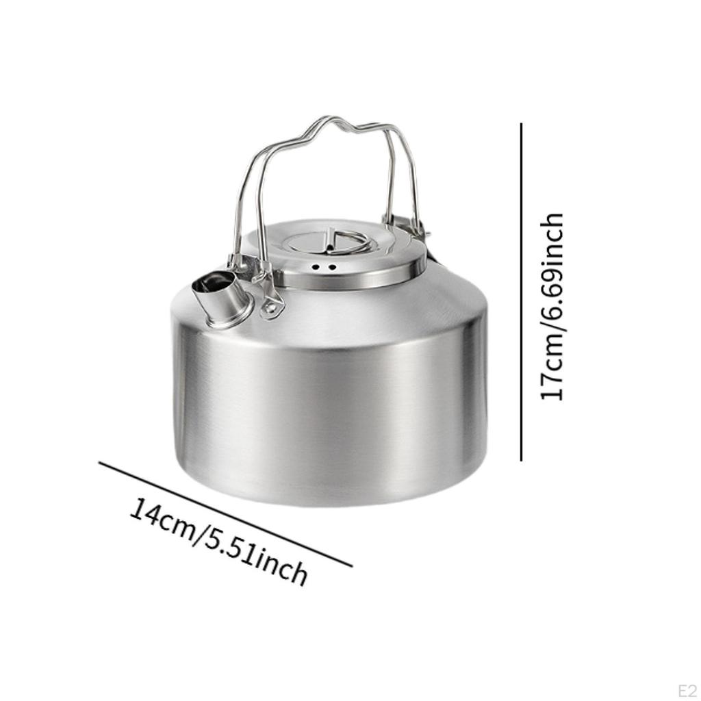 Походный чайник с ручками для переноски, легко моющийся чайник для пикника, кофейник для воды