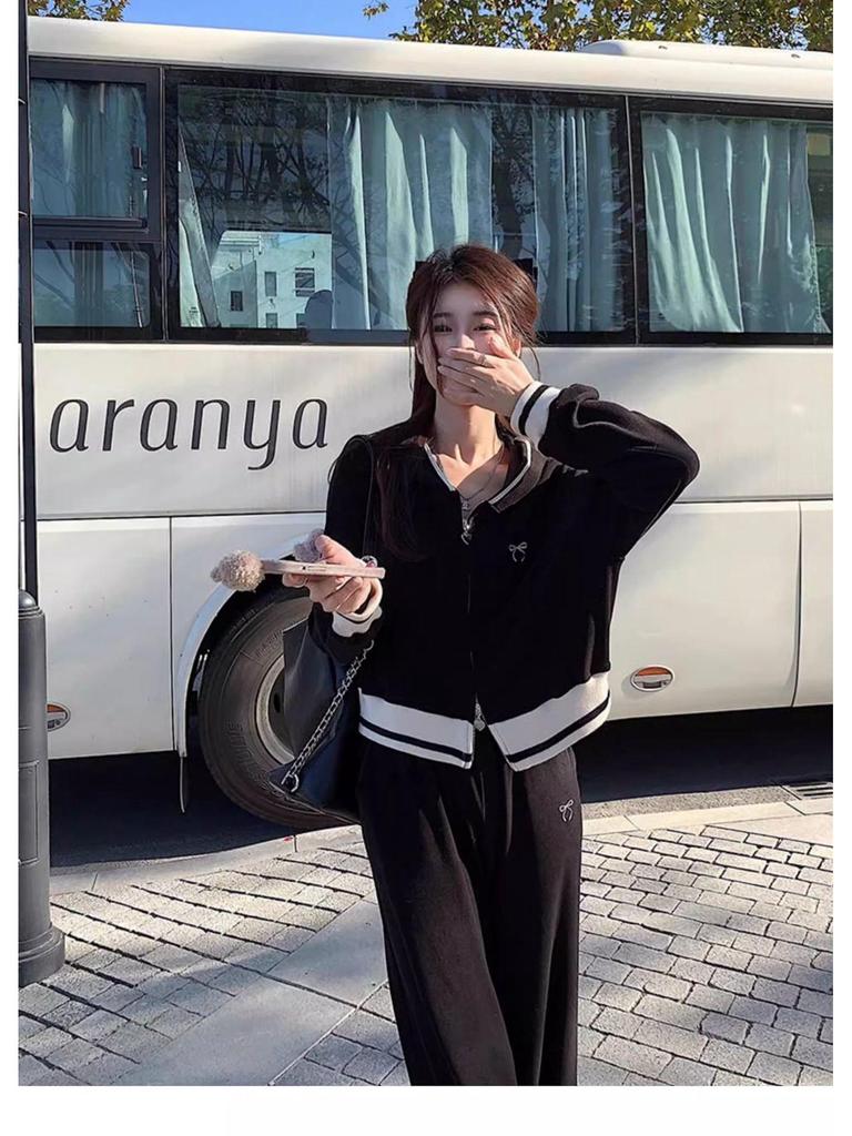 Women's Casual Korean-Style Two-Piece Sportswear Set for Spring and Autumn