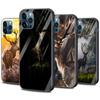 Glass Phone Cover For iPhone 13 14 12 Mini 11 Pro X XS Max XR 8 7 6 6S Plus SE Protective Shell Capa Case Deer Hunting Camo