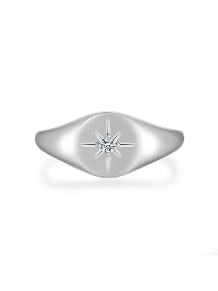 ANDYWEN Стерлингового Серебра 925 пробы, Золотая Звезда, Циркон, блестящее круглое толстое кольцо для женщин в стиле рок-панк, модные ювелирные изделия, подарок