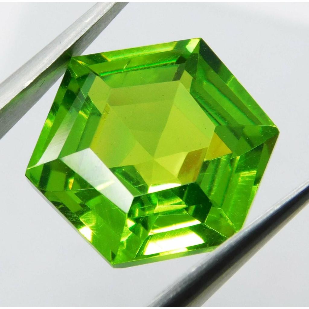 8.10 Ct NATURAL A+ Quality Green PERIDOT Fancy Cut Faceted Gemstone