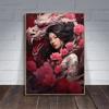 Японский дракон гейша искусство постер холст настенные картины элегантность гейши картины настенное искусство фреска для украшения дома комнаты
