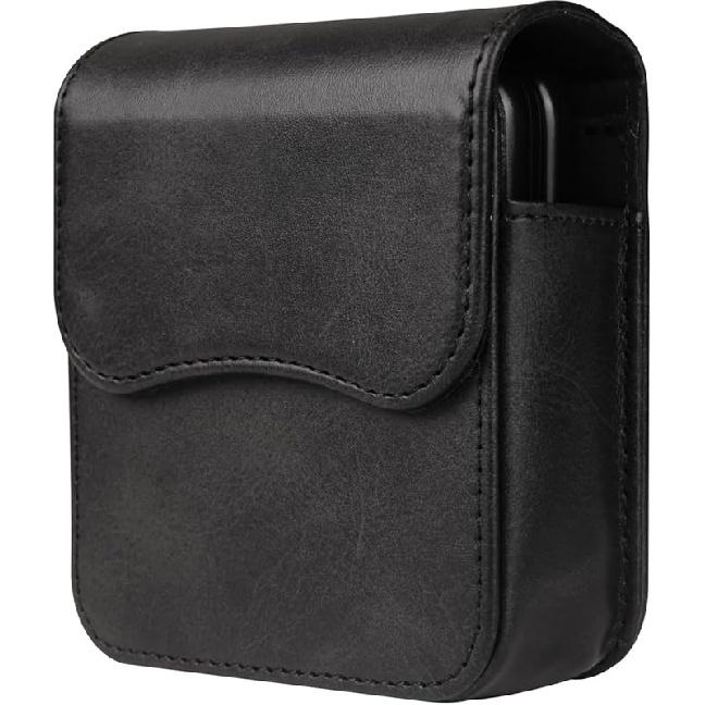 Поясная сумка из кожи для мужчин, совместимая с Samsung Galaxy Z Flip 6 5 4 3 2 1, кобура, чехол для переноски, магнитная застежка, поясная сумка, совместимая с