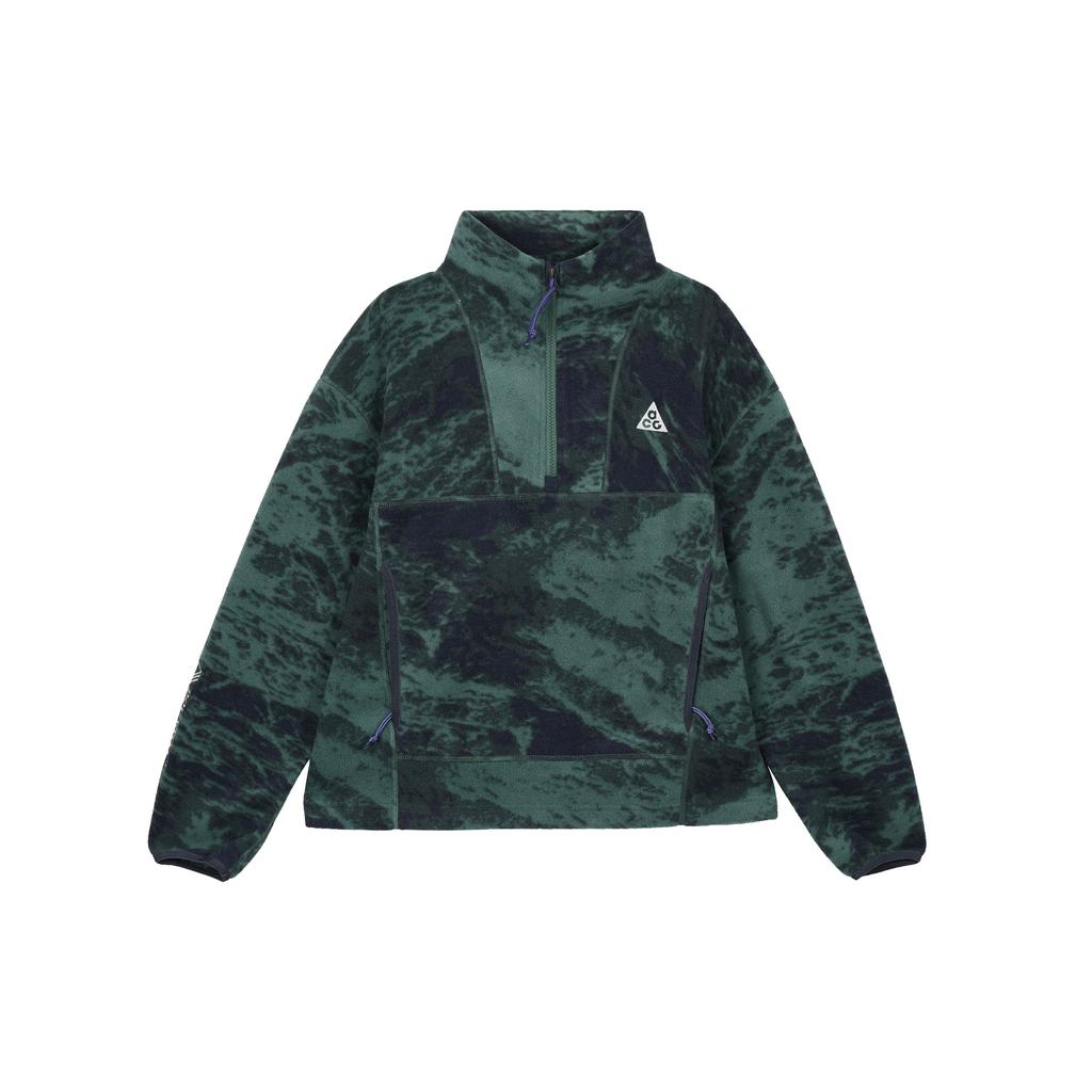 Nike ACG Wolf Tree All Over Print Half Zip Stand Collar Sports Sweatshirt Women Sweatshirt Coastal-Blue FN1935-361