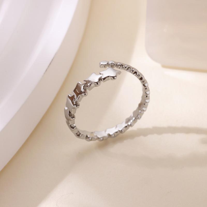 Пятиконечная звезда, кольцо из стерлингового серебра с золотым покрытием, женское, нишевое, для личности, ношение, кольцо на фалангу, ювелирное изделие