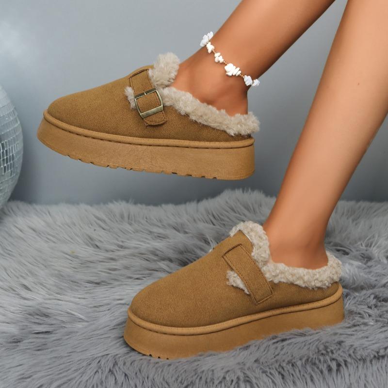 Women's 2024 Winter New Fashion Ankle Boots Outdoor Leisure Plush Warm Thick Bottom Comfortable Snow Boots Zapatillas Mujer