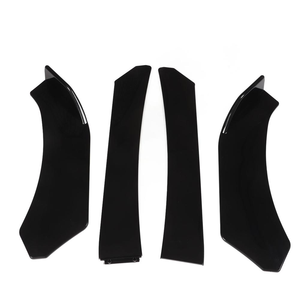 4PCs Front Bumper Chin Spoiler Glossy Black Style Universal Front Bumper Chin Spoiler Splitter