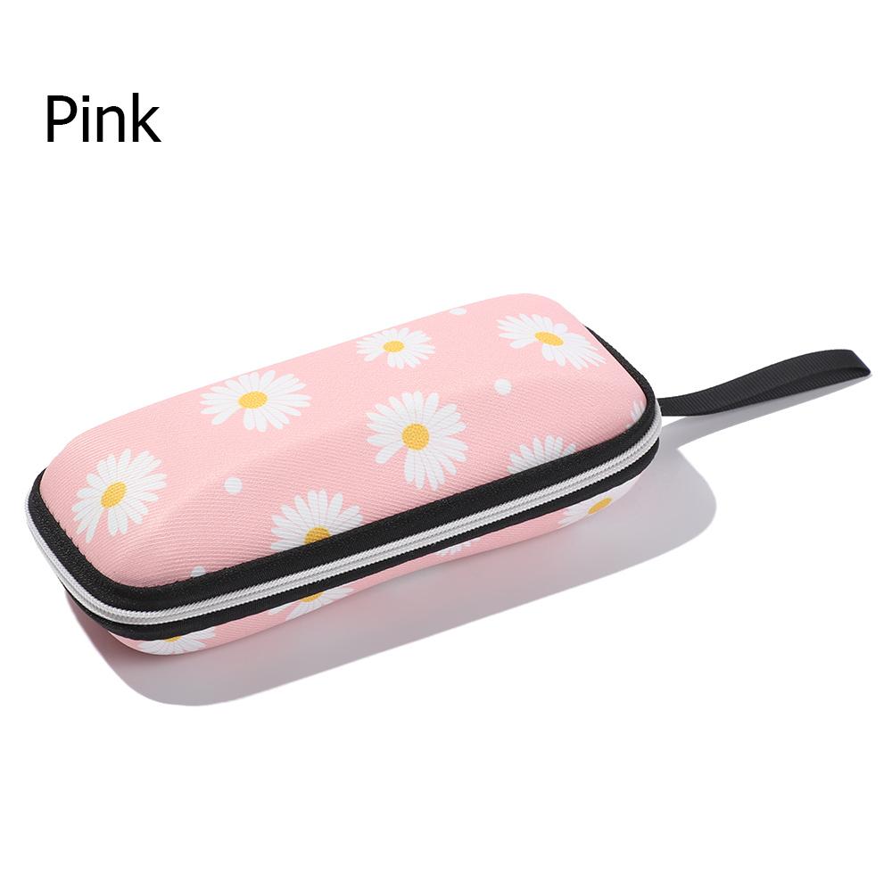 Men EVA Zipper Waterproof Glasses Holder Eyeglasses Case Large Capacity Glasses Box Fresh Daisy