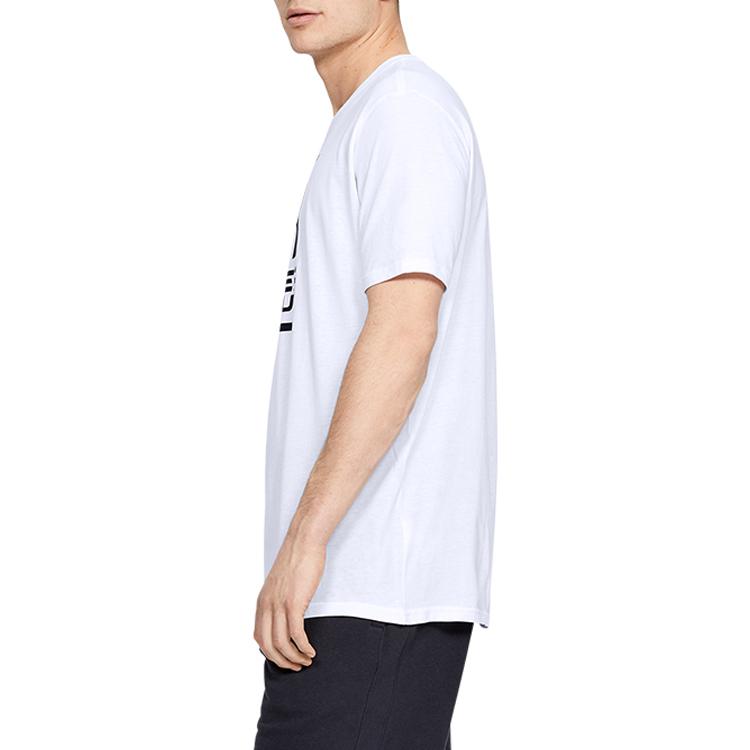 Under Armour Повседневная дышащая спортивная футболка с круглым вырезом, мужские топы, белая 1326849-100