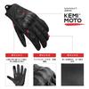 KEMIMOTO Motorcycle Gloves, Sheep Leather, Motorcycle Gloves, Water Repellent, Motorcycle Gloves, Compatible with Smartphones, Leather Gloves, Men&#x27;s,