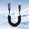 Charging Cable with Digital Display 480Mbps Data Transfer Universal Type-C 90-Degree Elbow