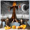 Bedroom Living Room Decor Mystic Pumpkin Haunted House Witch Aesthetics Wall Hanging Wall Decor Home Decor Halloween Tapestry