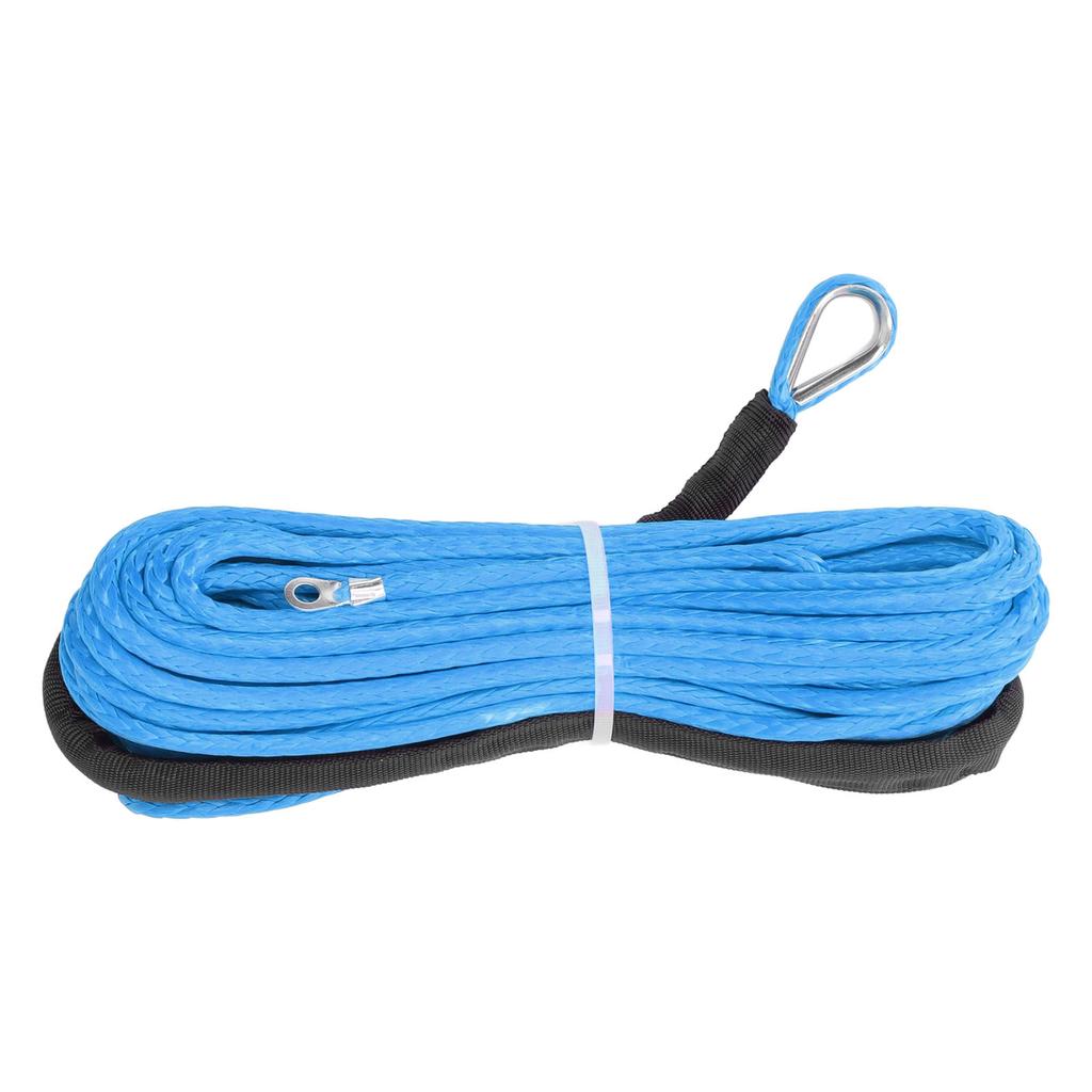 Winch Cable 4.8mmx15m Synthetic   5500lbs Breaking Strength Waterproof for ATV UTV Trailer