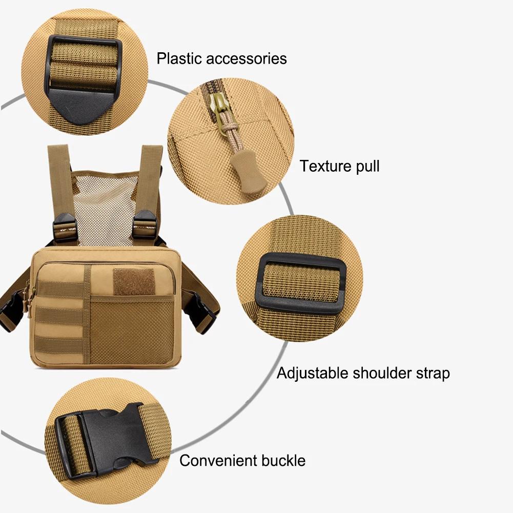 Тактическая сумка-жилет, уличная функциональная нагрудная сумка, модная портативная многофункциональная сумка с несколькими карманами, водонепроницаемая для бега, путешествий