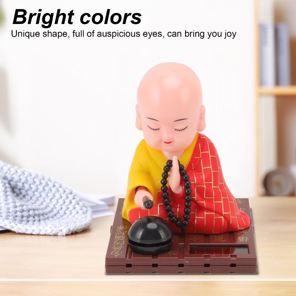 Plastic Light Swinging Monk Ornament Auspicious Desktop Monk Decor Office Desktop Ornament
