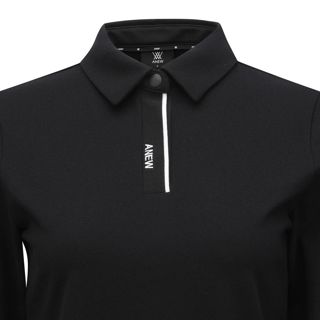 ANEW GOLF Women Wi Brushed Fleece Long T-Shirt_Bk