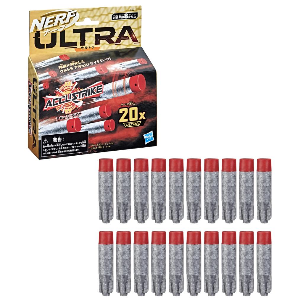 Хасбро (ХАСБРО) Сменные дротики Nerf Ultra AccuStrike, 20 шт., Высокоточные и эффективные дротики для бластеров серии Nerf Ultra, F2311, Оригинальные