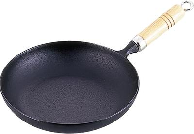 Сковорода для омлета Iwachu 21, деревянная, черная, внутренний диаметр IH Frying Nambu Tekki 24005 (с ручкой), Запеченный, 20,5 см, Совместимый, Сковорода,