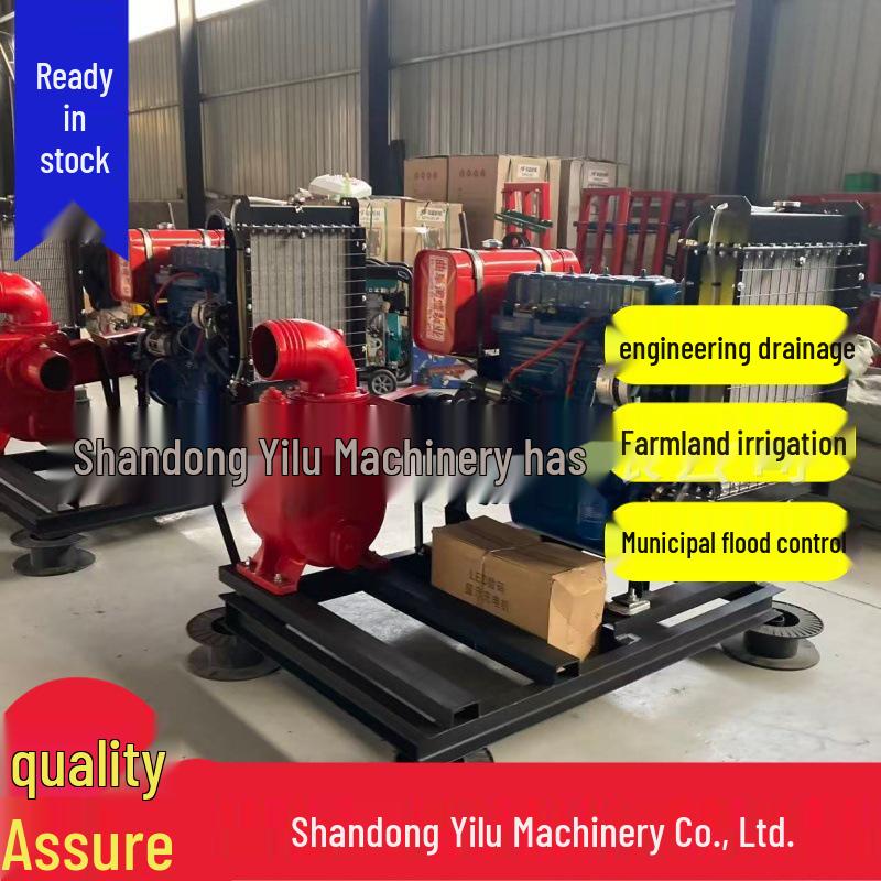 4102 Multi-Cylinder Diesel Engine 6-Inch Cast Iron Self-Priming High Flow Drainage Sewage Pump