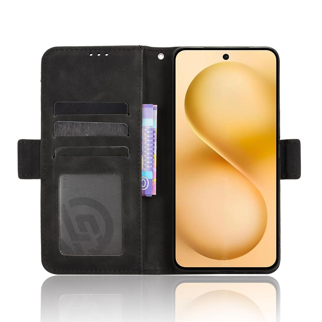 Для vivo V60 5G Кожаный чехол Обложка-кошелек для телефона с несколькими слотами для карт