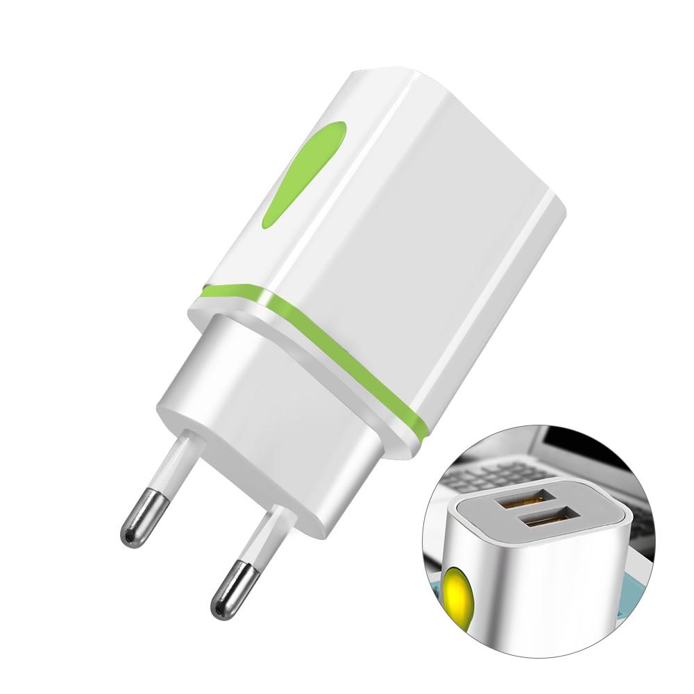 5V 2A USB Charger Dual Ports Travel Wall Adapter EU US Plug for IPhone 14 15 16 Pro Max Samsung Xiaomi Huawei USB Phone Charger