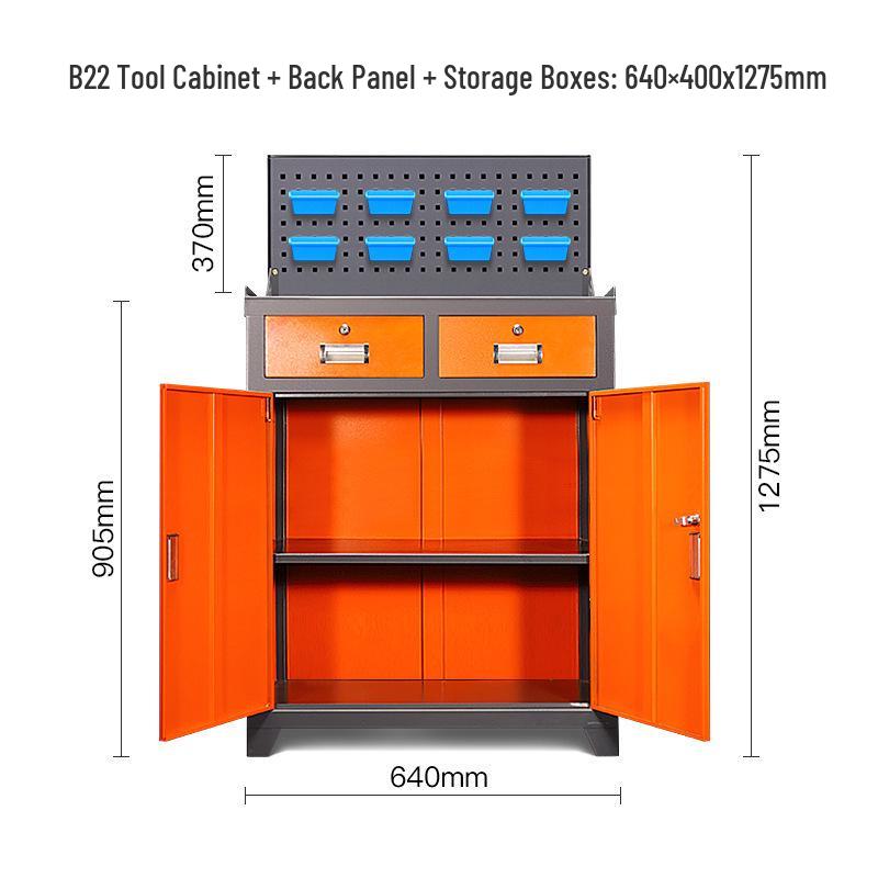 Industrial Heavy-Duty Workshop Tool Cabinet with Double Doors for Multi-Functional Tool Storage