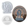 Mother Day Candle Holder Molds Candle Holder Molds with Base for DIY Craft Candle Tealight Holder Gypsum Ornaments