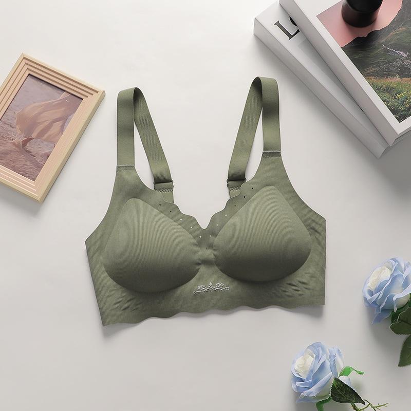 Ultra-thin Jelly Strip Women's Bra with Small Breasts Breathable Push-up and No-wire Bra for Small Breasts