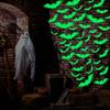 16pcsHalloween Glow-in-the-Dark Bat Wall Sticker3DBat Window Sticker Haunted House Shop Window Home Restaurant Party Decoration