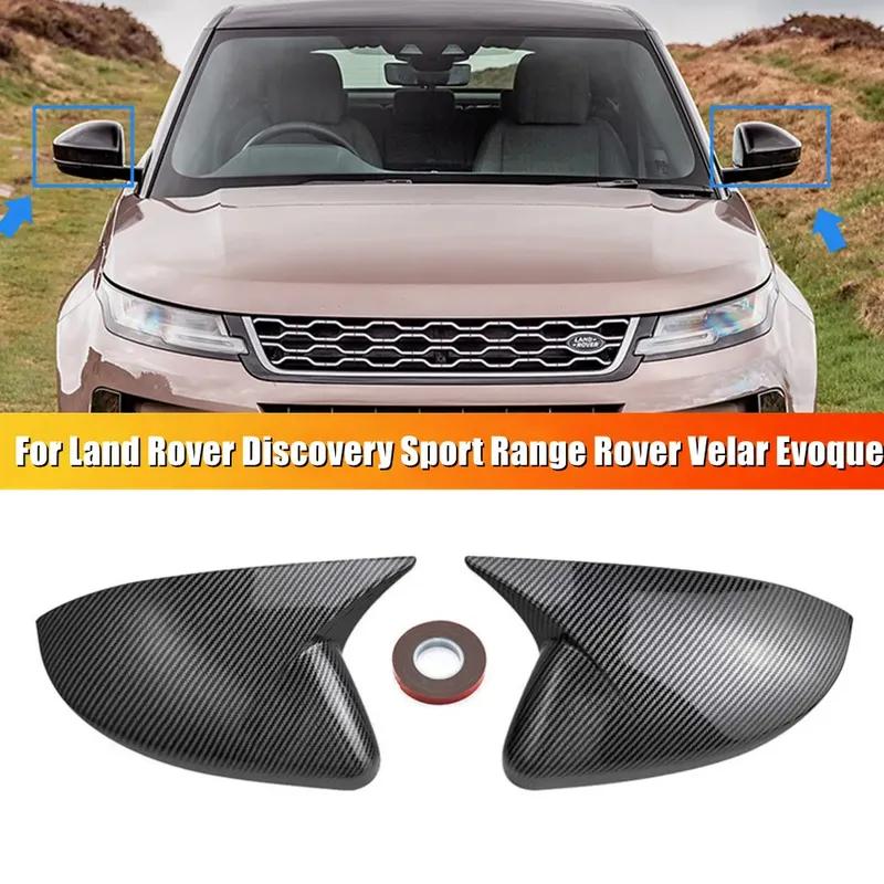 For Land Rover Discovery Sport Range Rover Velar Evoque Car Rearview Side Mirror Cover Cap Exterior Door Trim Adhesive Sticker